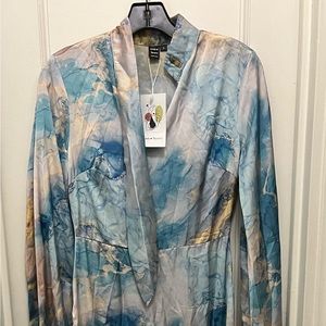 SHEIN. Modely polyester, and satin multicolor. Long sleeve